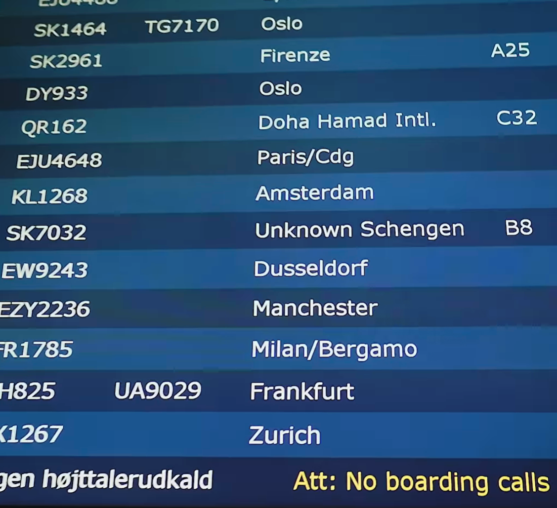 乘客與機組人員均未獲告知目的地,只有臨降落時機長才會揭曉。