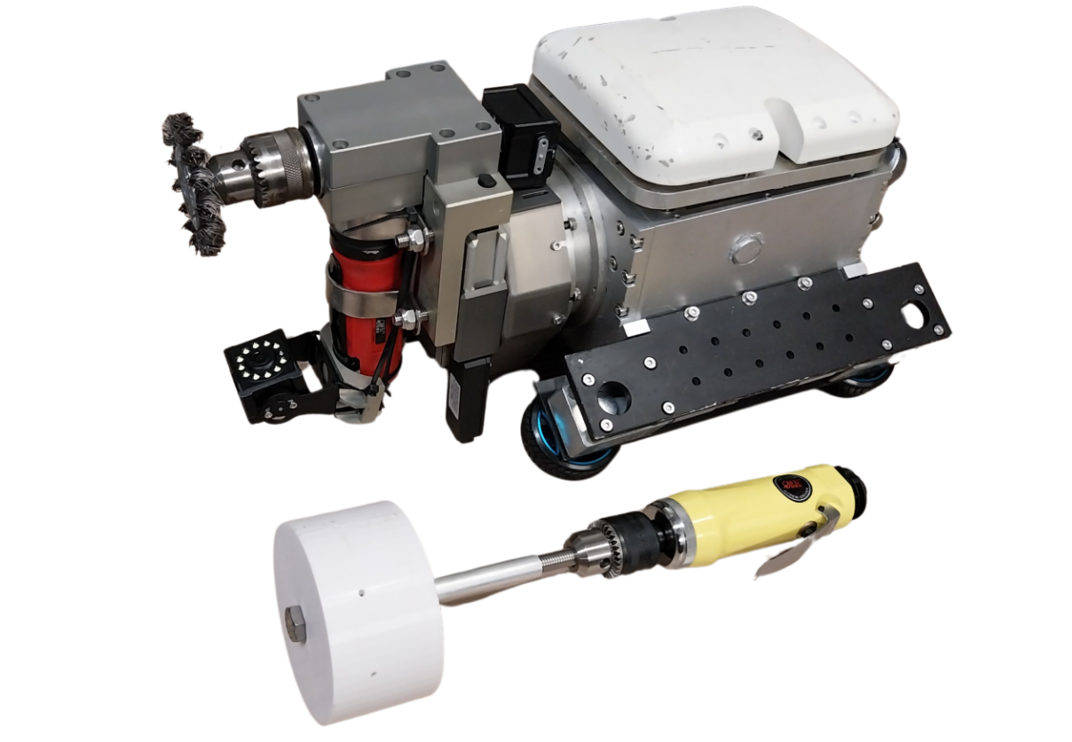 全方位鋼管內壁修復機械人」,可取代人手進入鋼管內進行內壁焊縫打磨和防鏽塗層噴塗處理,消除員工進入管道密閉空間工作的風險,提升職業安全。