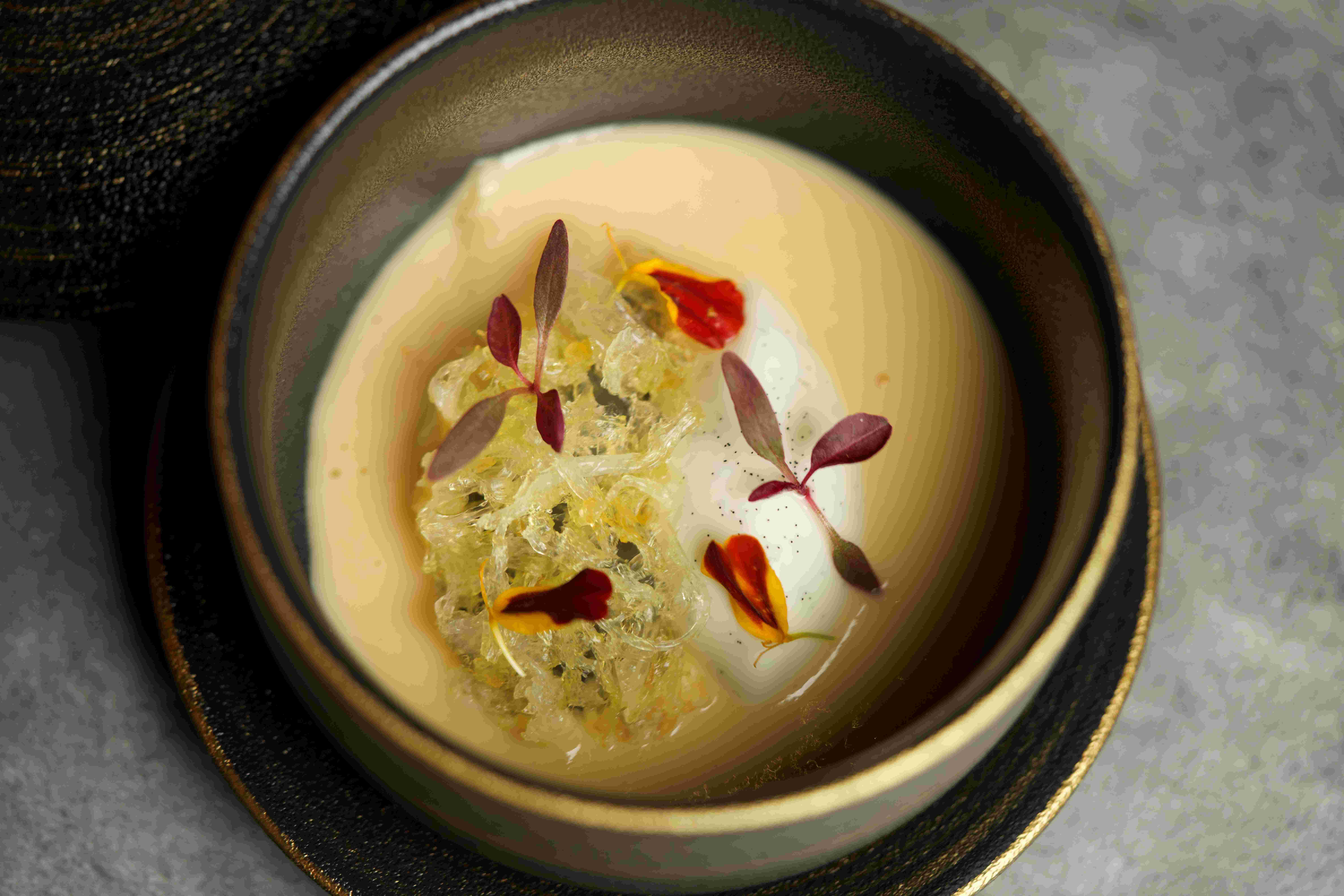 血燕佐木瓜杏仁奶凍