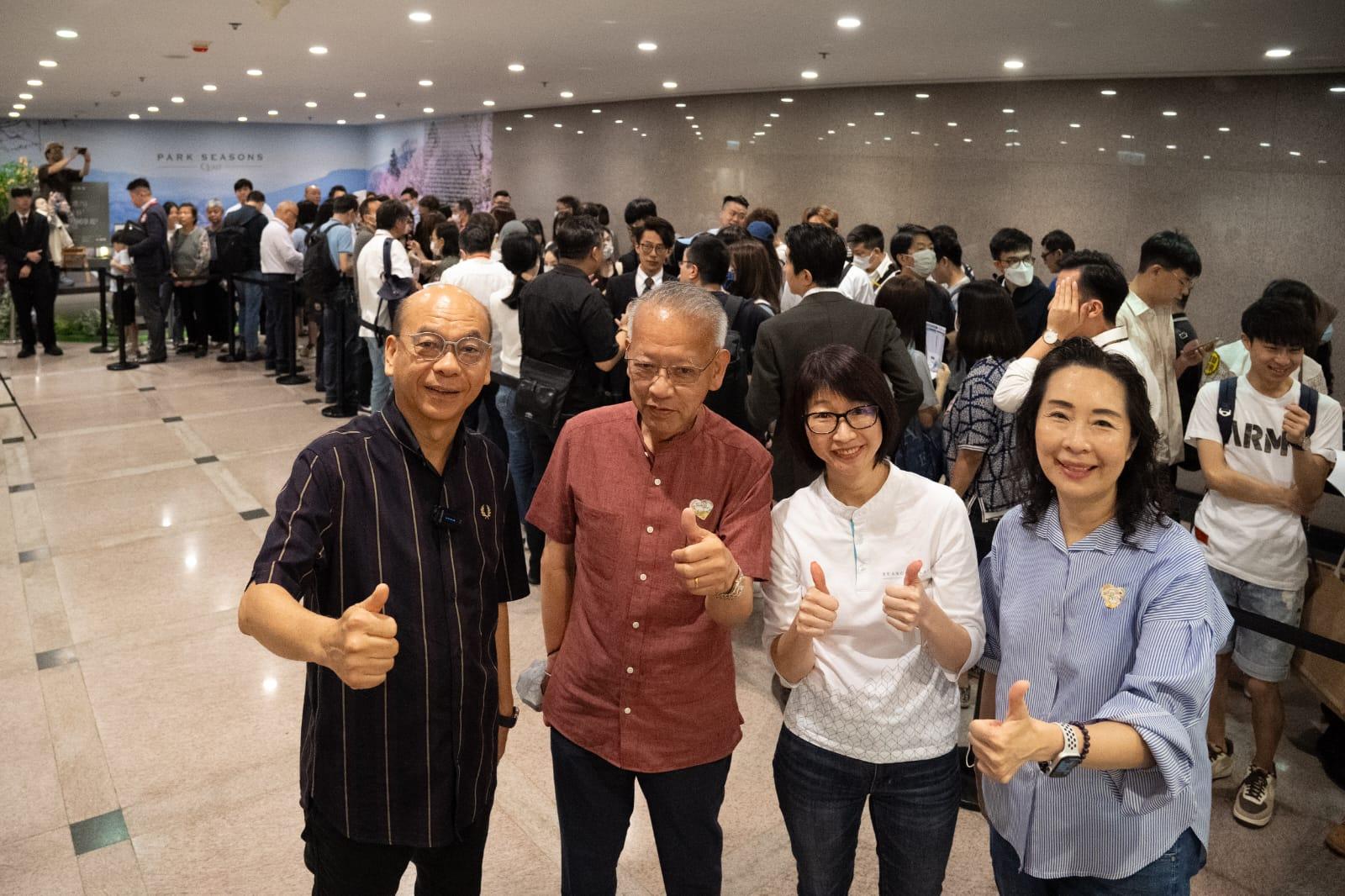 會德豐地產副主席兼常務董事黃光耀表示,買家出席率理想,A組大手時段料有20至30組客到場。(林靄怡攝)