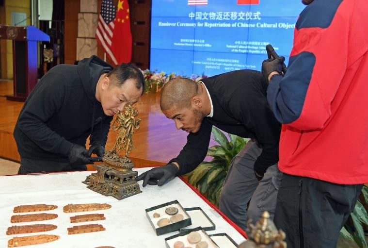 交接儀式在當地周三(17日)下午在中國駐紐約總領館舉行。(新華社)