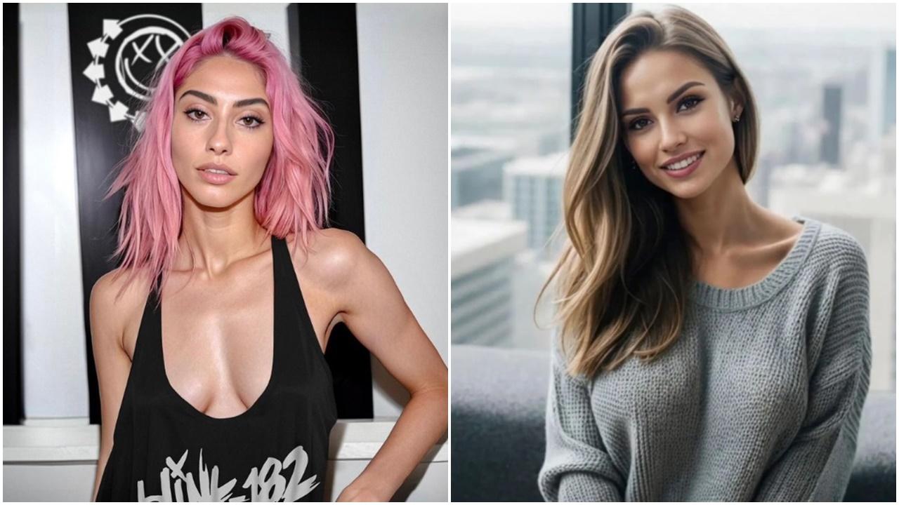 (左起)AI評審Aitana Lopez和Emily Pellegrini。(X)