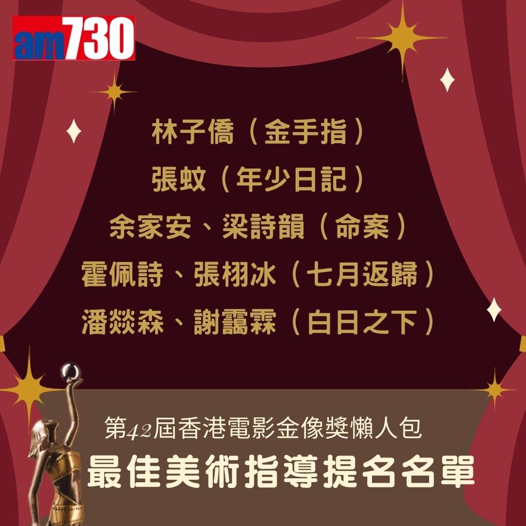 金像獎2024提名名單|最佳美術指導(am730製圖)