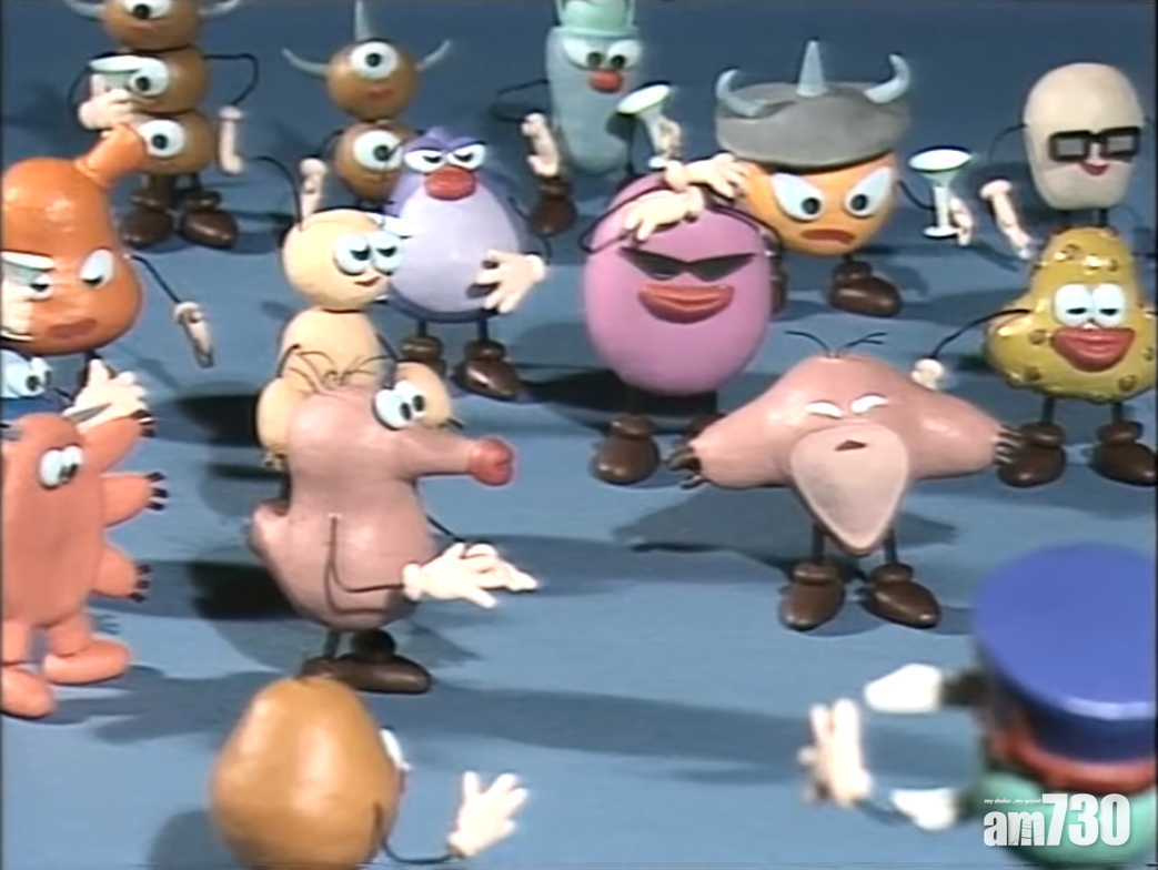 教育電視|細菌大王中不同造型奇特的細菌聚首一堂。