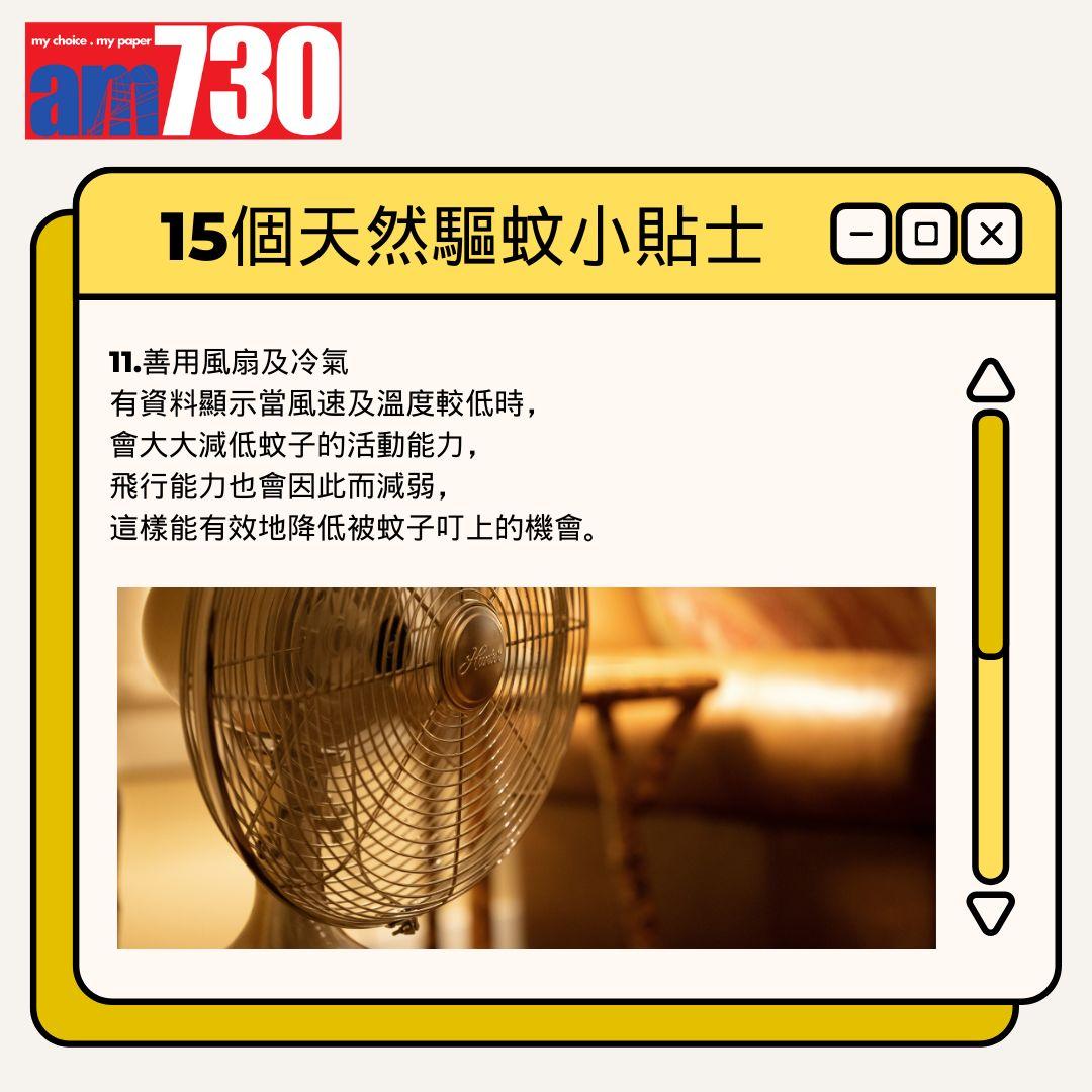 15個天然驅蚊小貼士丨善用風扇及冷氣