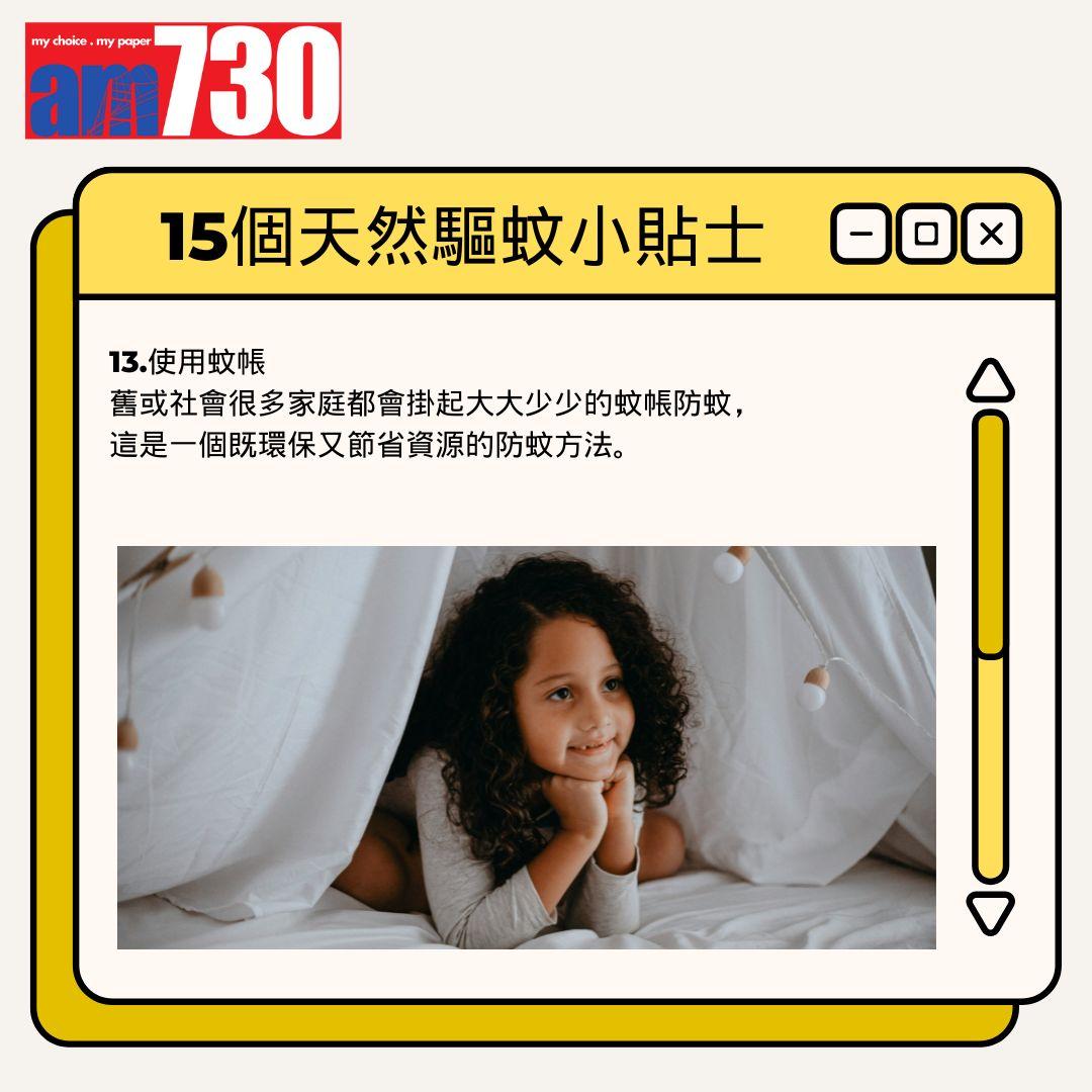 15個天然驅蚊小貼士丨使用蚊帳