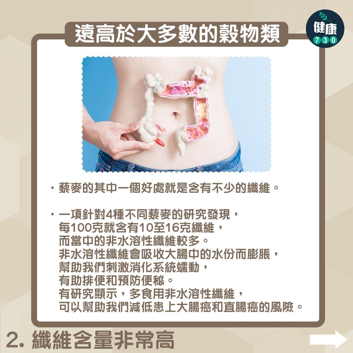 藜麥好處|纖維含量非常高:遠高於大多數的穀物類(am730製圖)