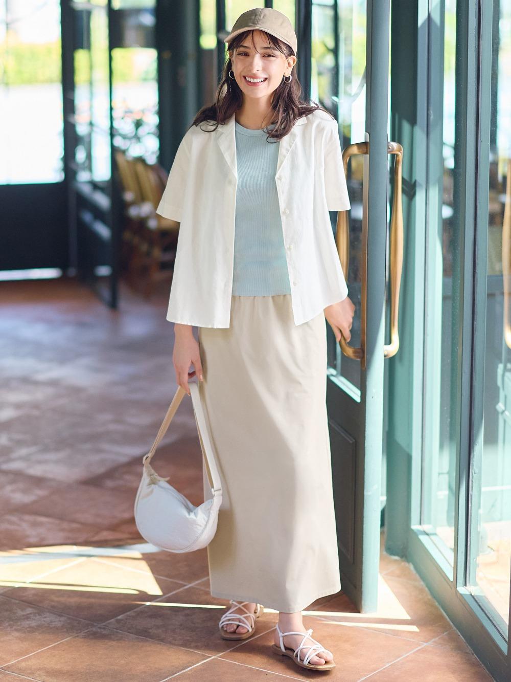 女裝 麻質混紡開領恤衫$199 > $149