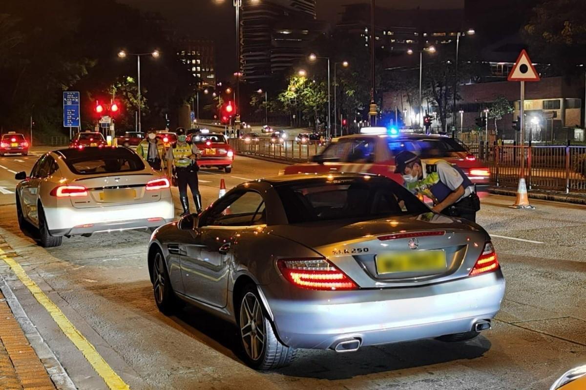警方上月進行全港交通主題執法行動。(警方圖片)