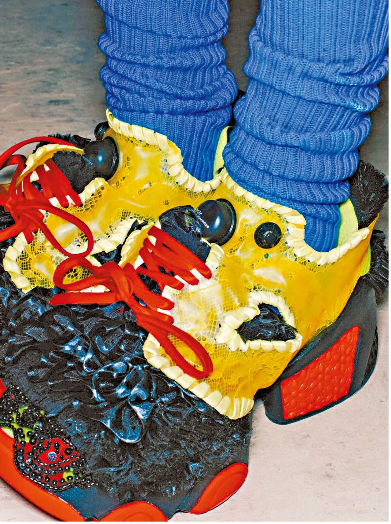 Noir Kei Ninomiya × Reebok Instapump Fury厚底高跟波鞋