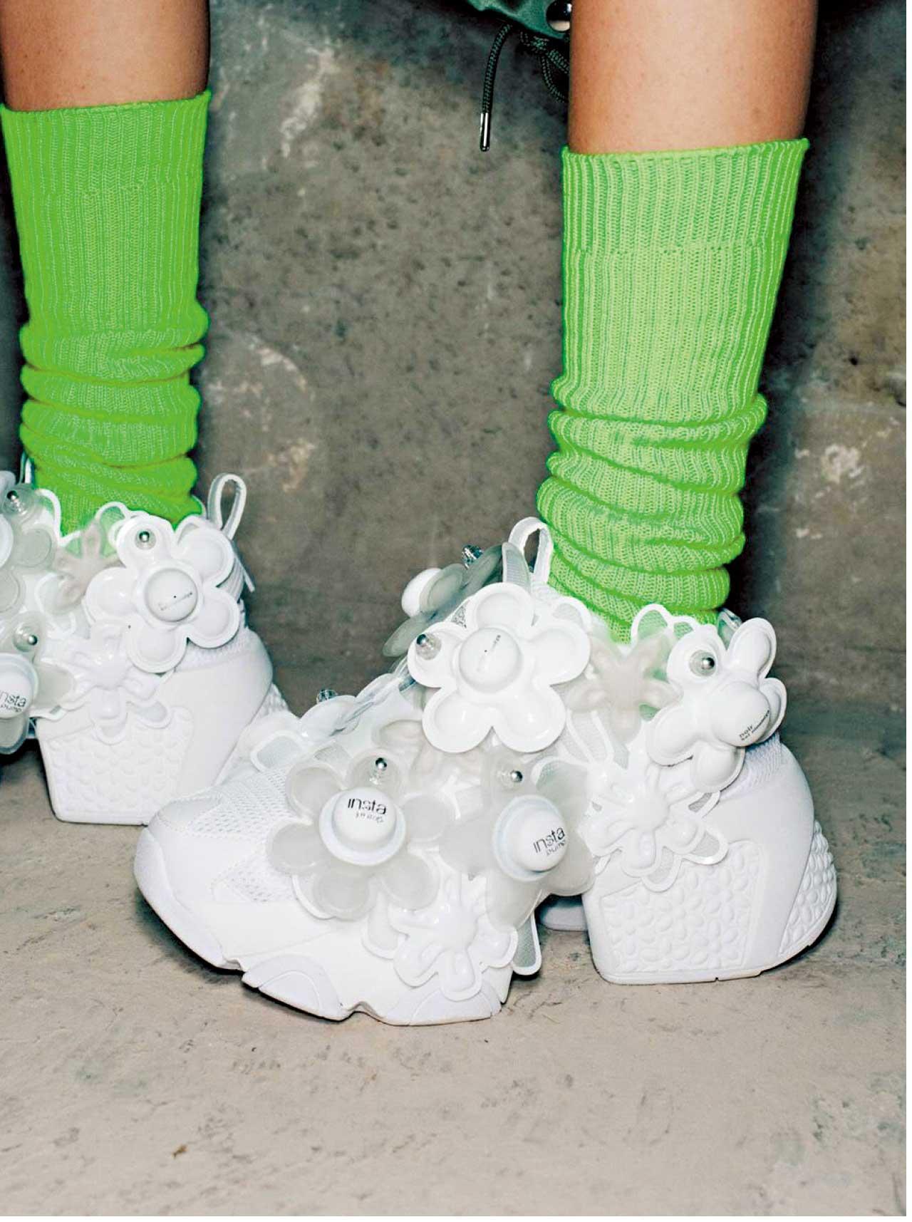 Noir Kei Ninomiya × Reebok Instapump Fury厚底高跟波鞋