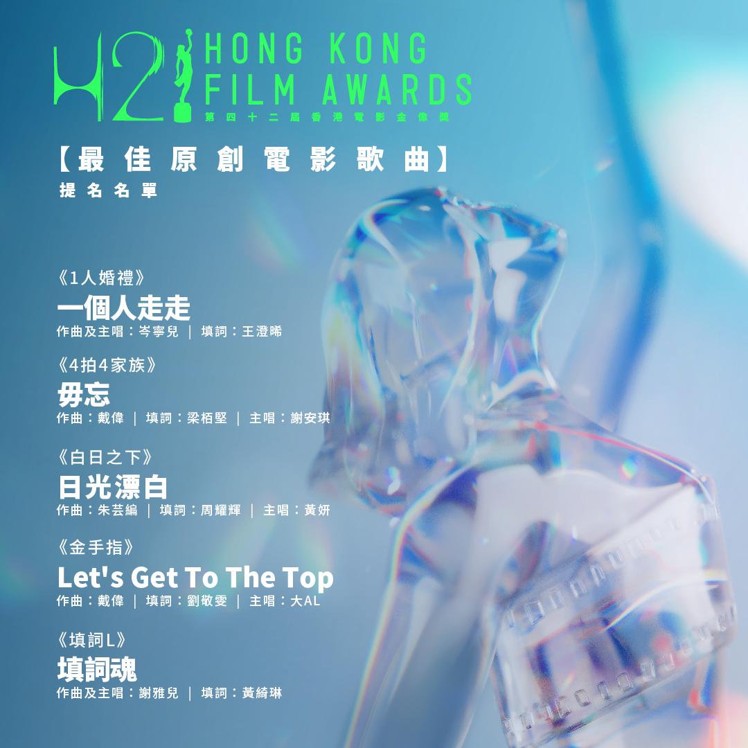 第四十二屆香港電影金像獎最佳原創電影歌曲提名。
