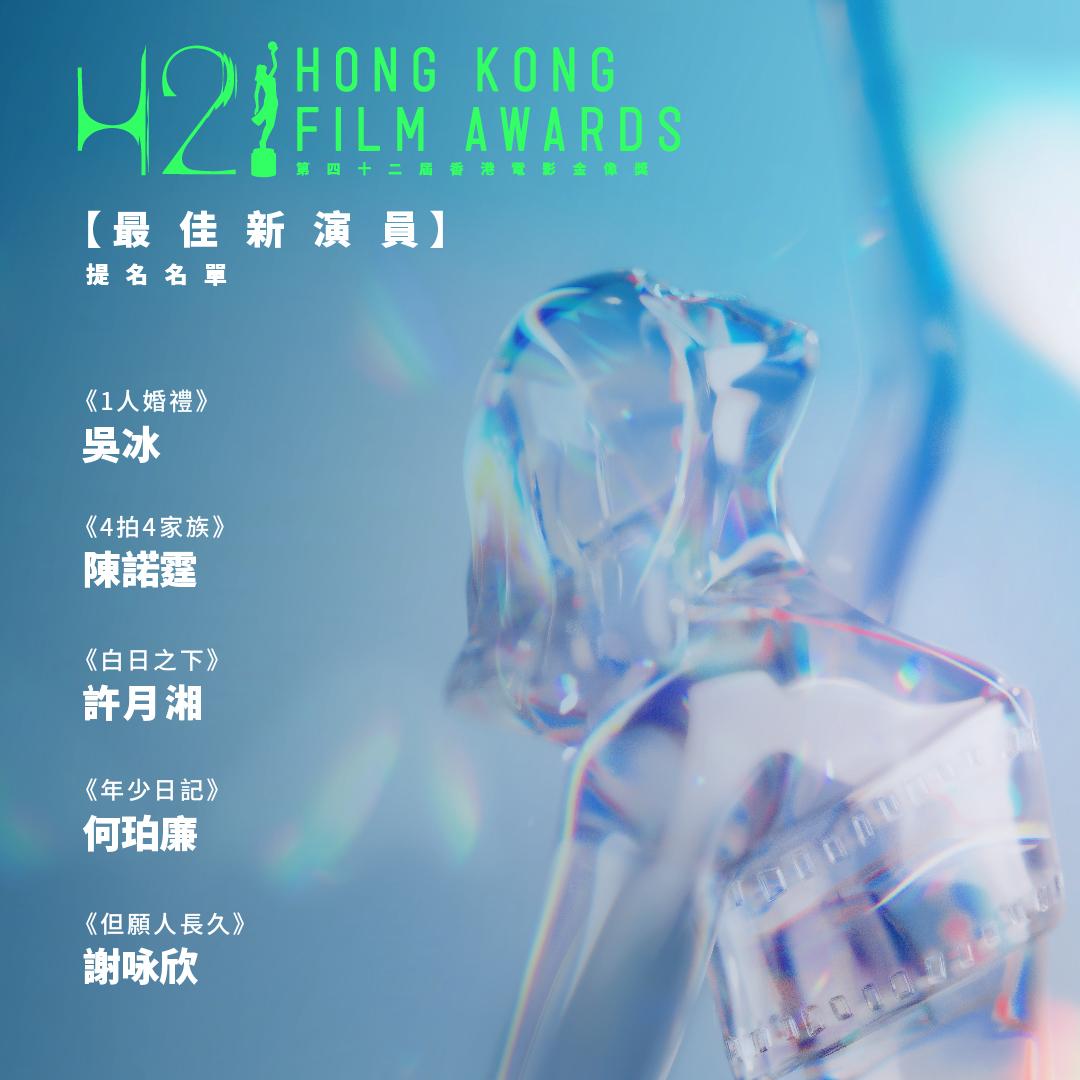 第四十二屆香港電影金像獎最佳新演員提名。