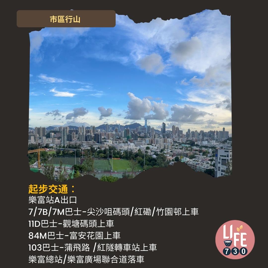 格仔山行山︱樂富半小時登頂 九龍睇日落好去處(am730製圖)