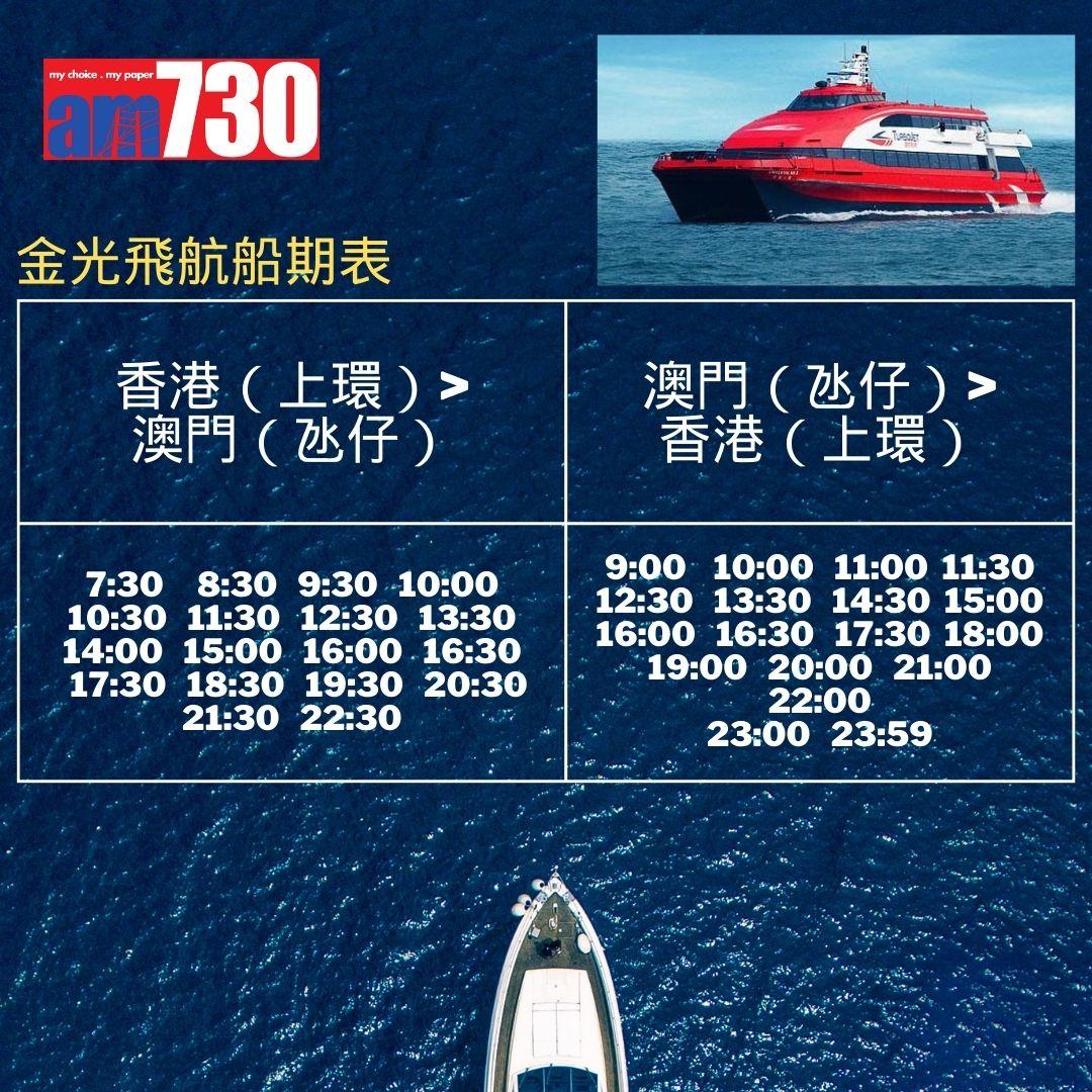 來回澳門船票優惠|金光飛航/噴射飛航船票優惠