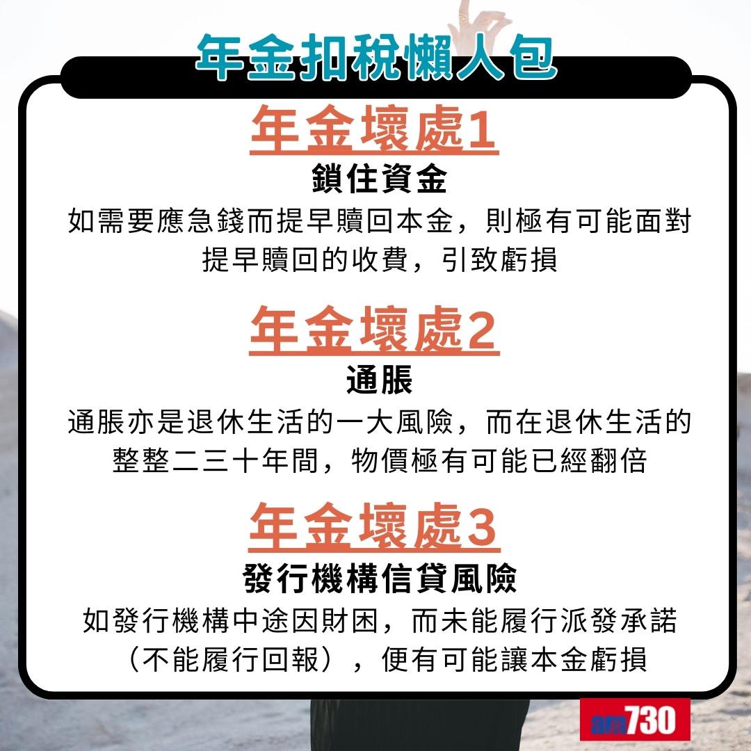 年金扣稅懶人包|年金壞處(am730製圖)