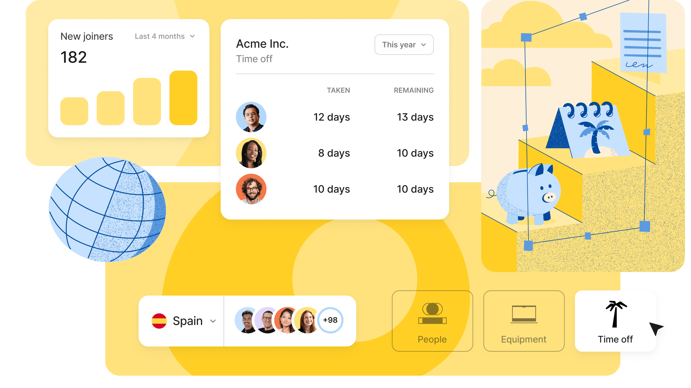 Deel人力資源資訊系統於單一平台整合所有需要,為人事和行政部節省工作時間。