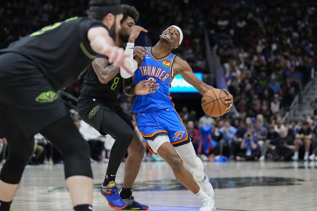 雷霆再贏鵜鶘97:89,以場數4:0晉級。(美聯社)