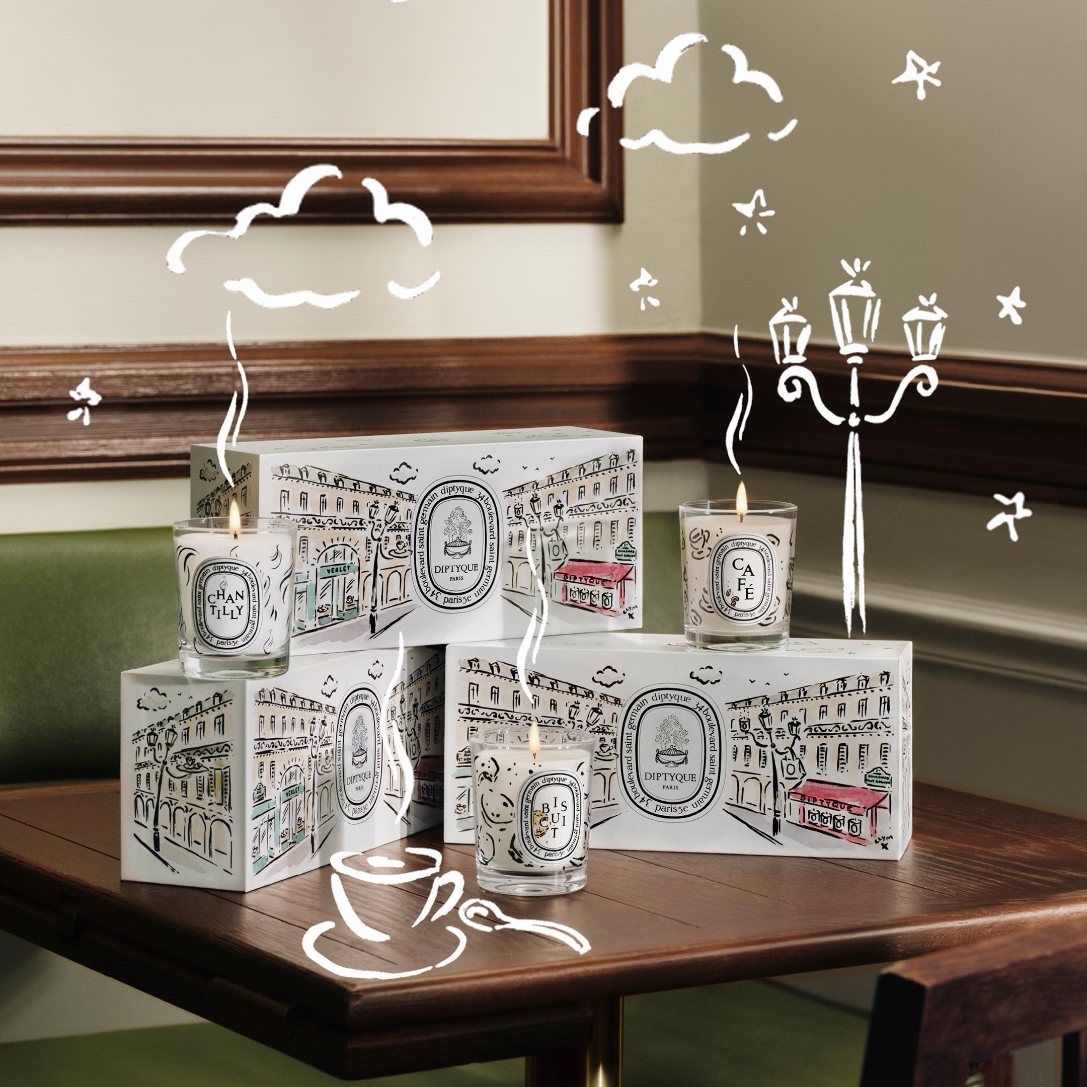 Diptyque x Café Verlet咖啡店香氛蠟燭套裝 $1,150