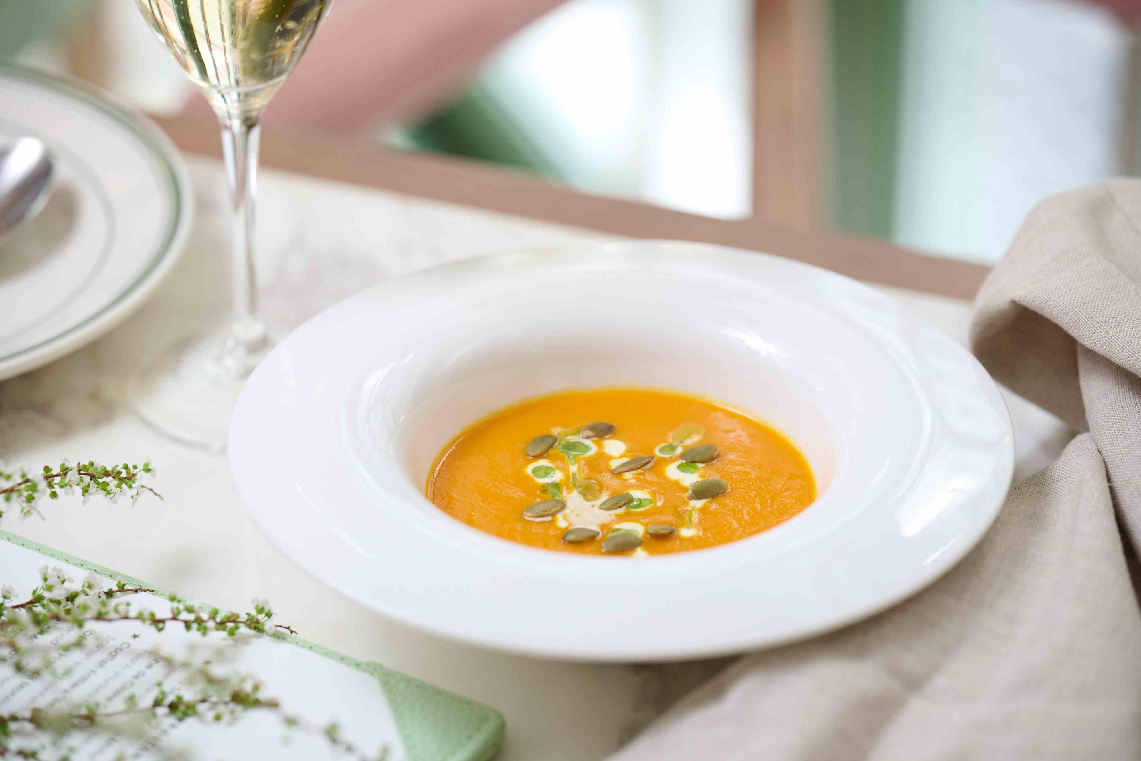 香濃奶滑的「胡桃南瓜湯」