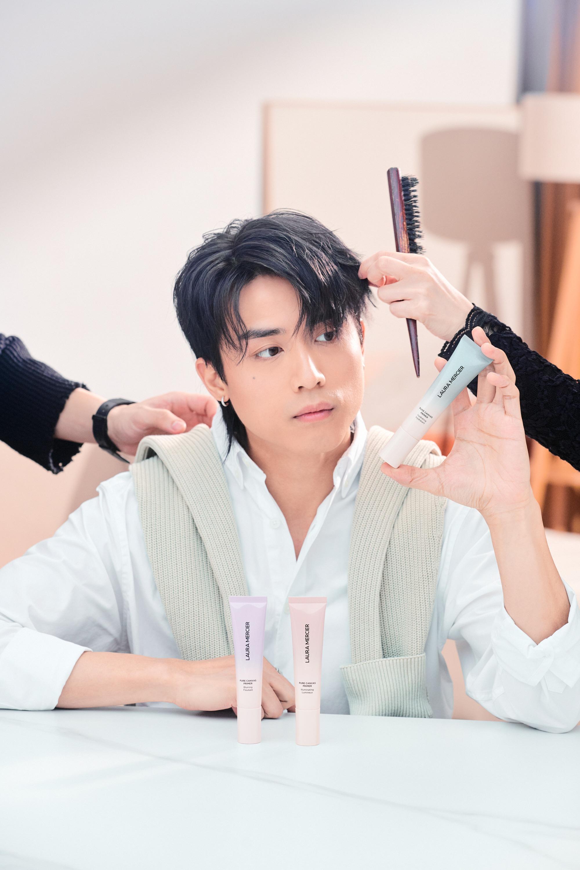 Laura Mercier x江𤒹生Anson Kong 送AK親筆簽名養膚底霜及雙面相卡