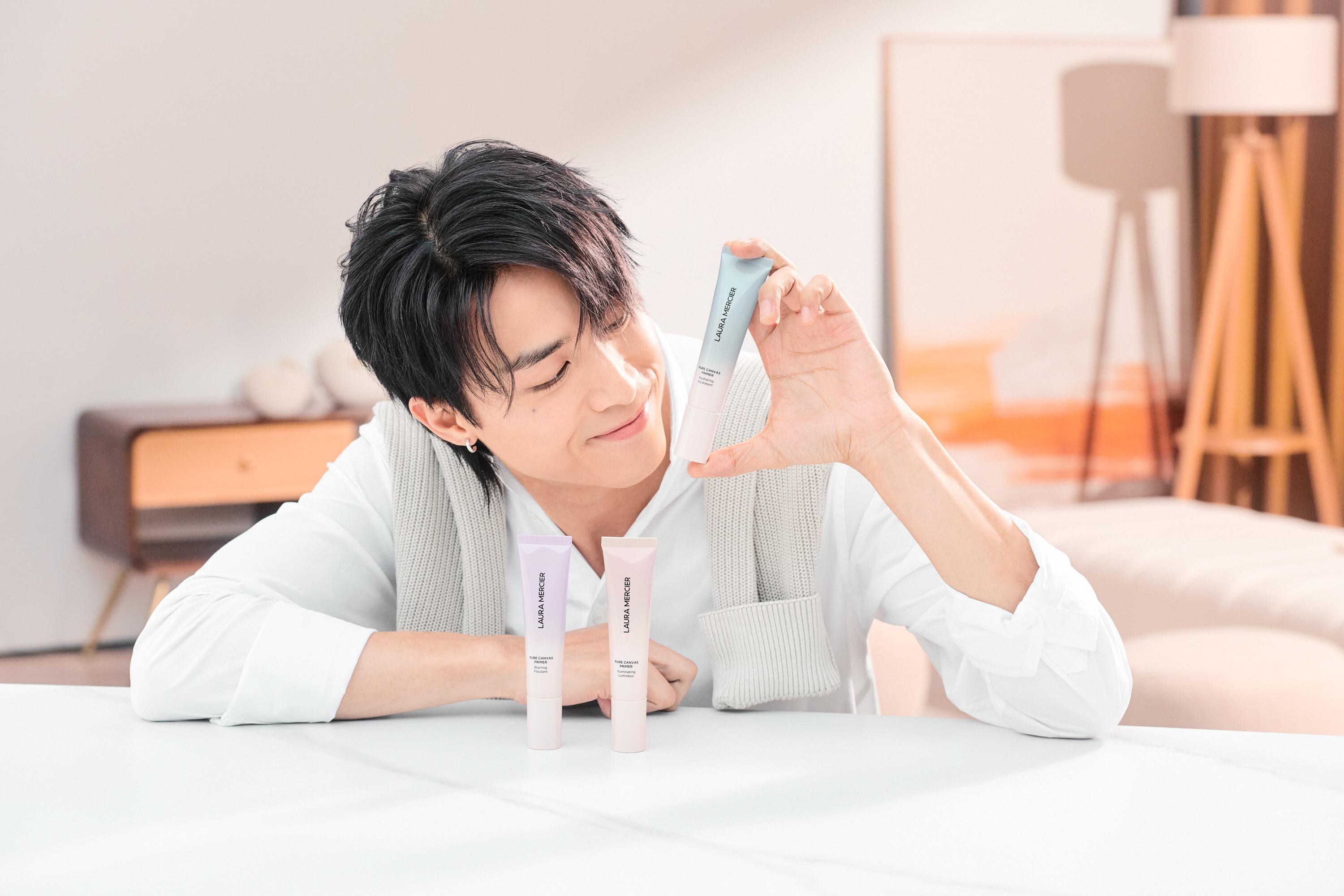 Laura Mercier x江𤒹生Anson Kong 送AK親筆簽名養膚底霜及雙面相卡