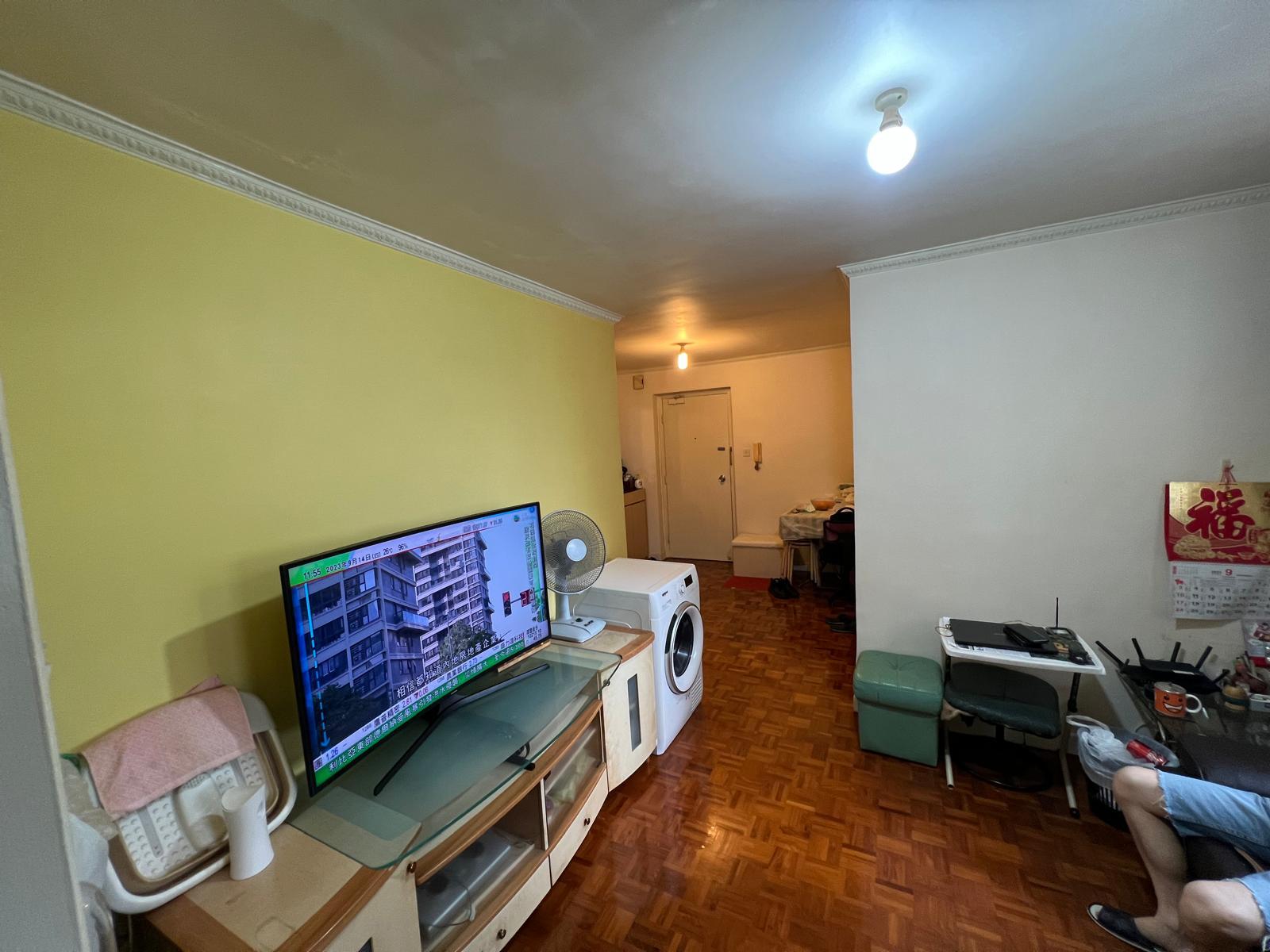 大廳屬「呂字形」開則,間隔分明,空間闊落。(代理提供)