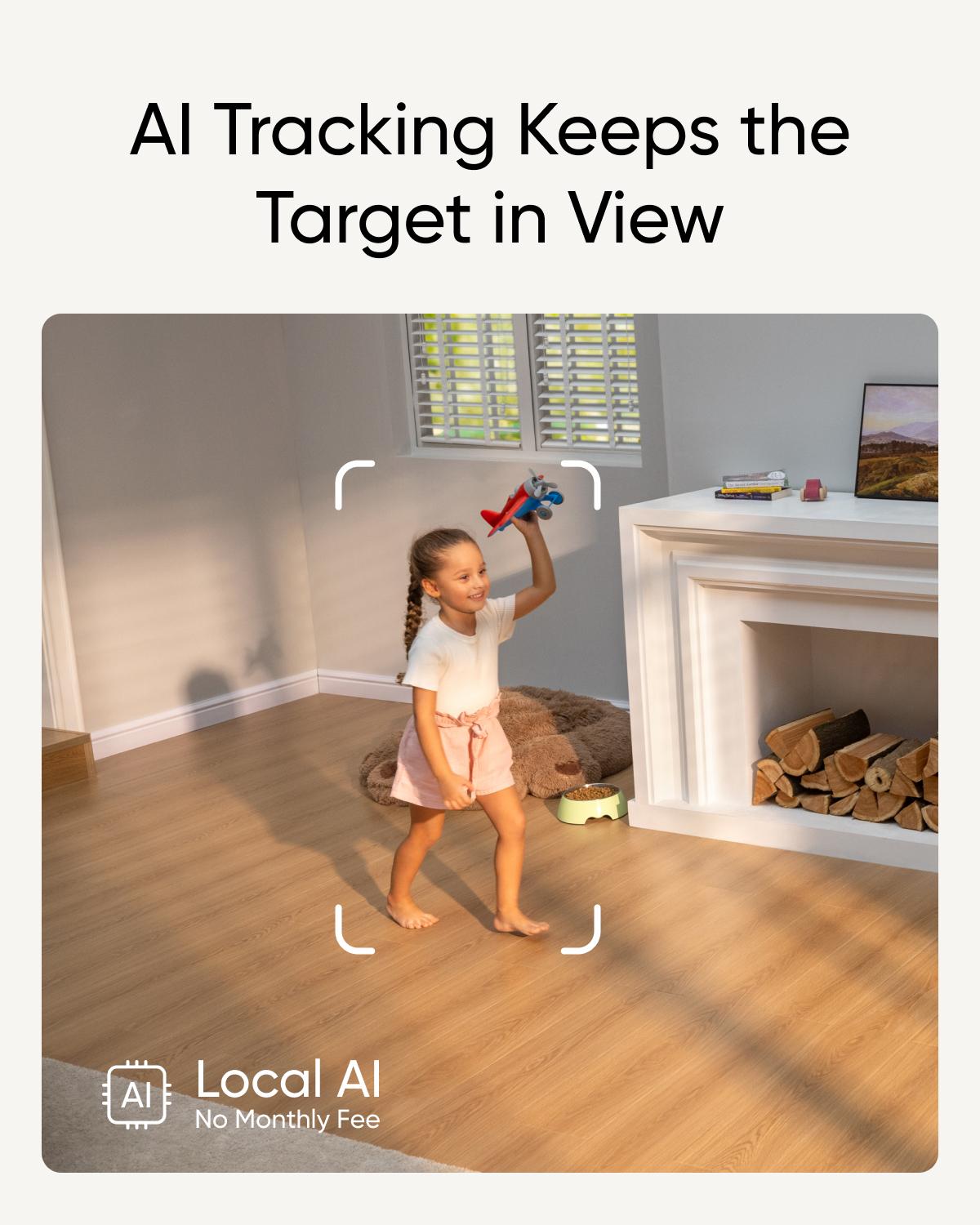 機身內置智能AI晶片,感應到人型及寵物動作。