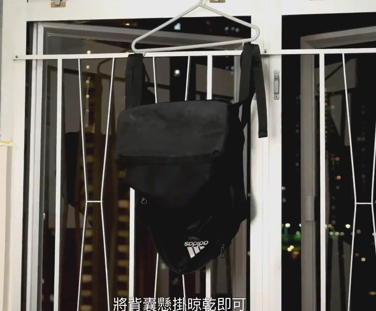 尼龍背囊清潔丨將背囊懸掛晾乾即可