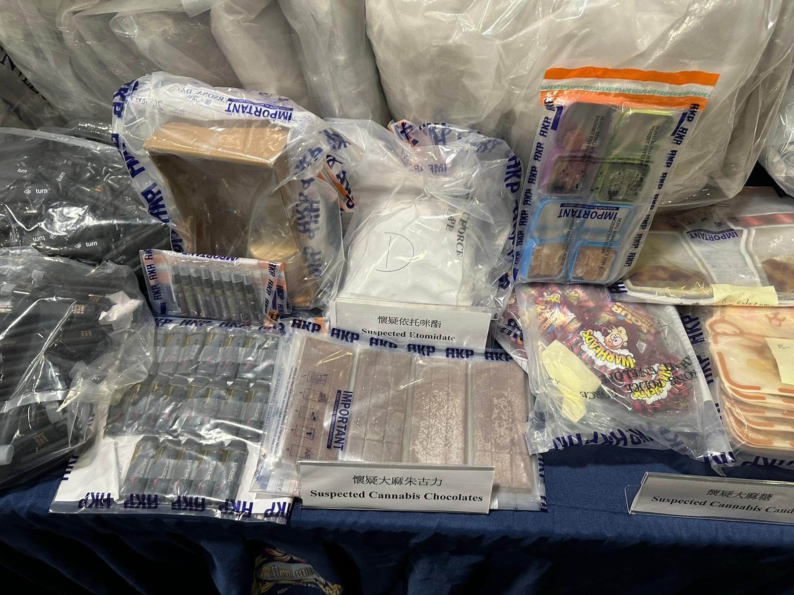 警方偵破網上販毒集團拘61人 指以大麻油加工混入朱古力等 外表與正常產品無異