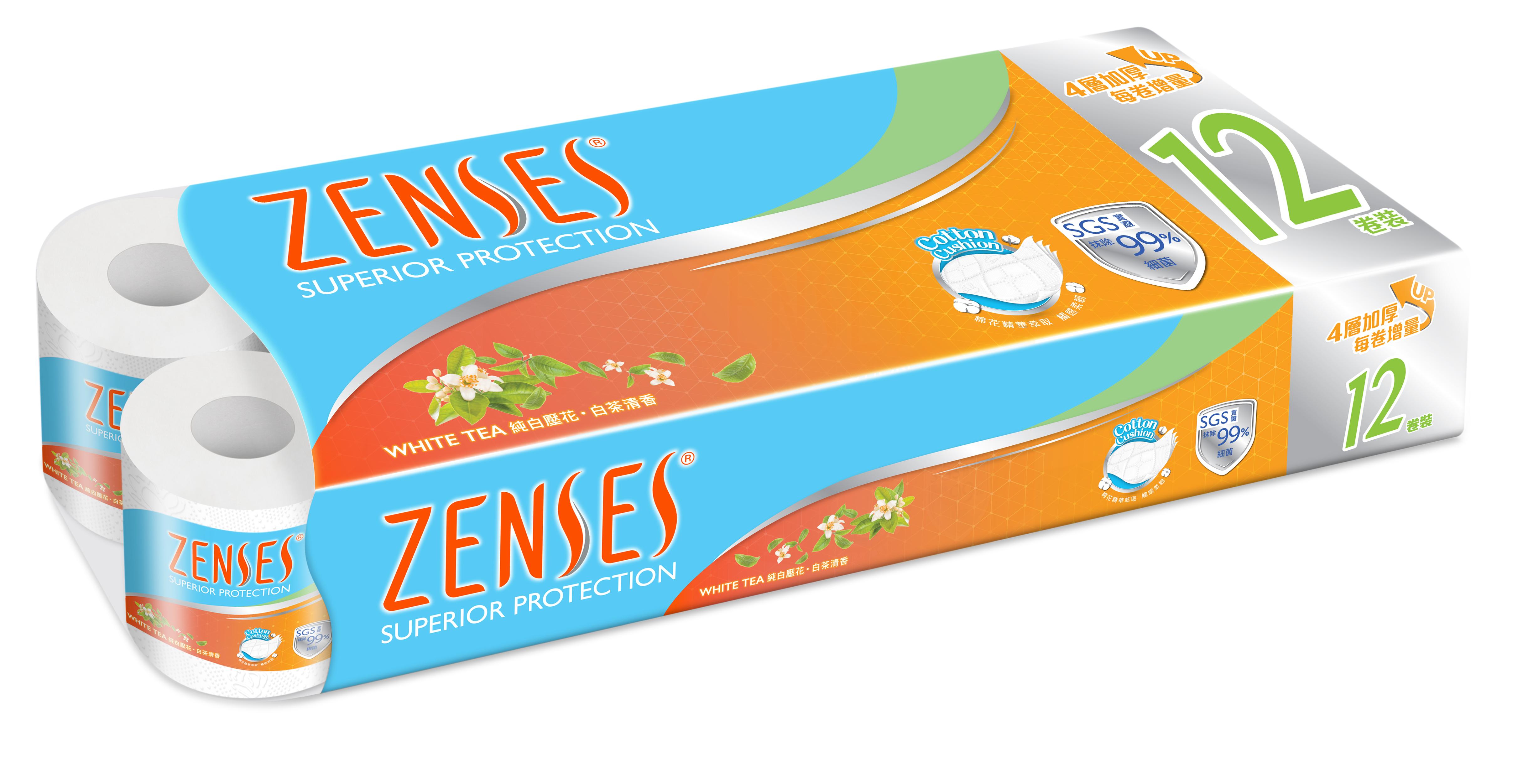 ZENSES純白壓花卷紙(原味/蘋果白蘭花香/白茶清香) 原價:$43.9 特價:$30 (68折)
