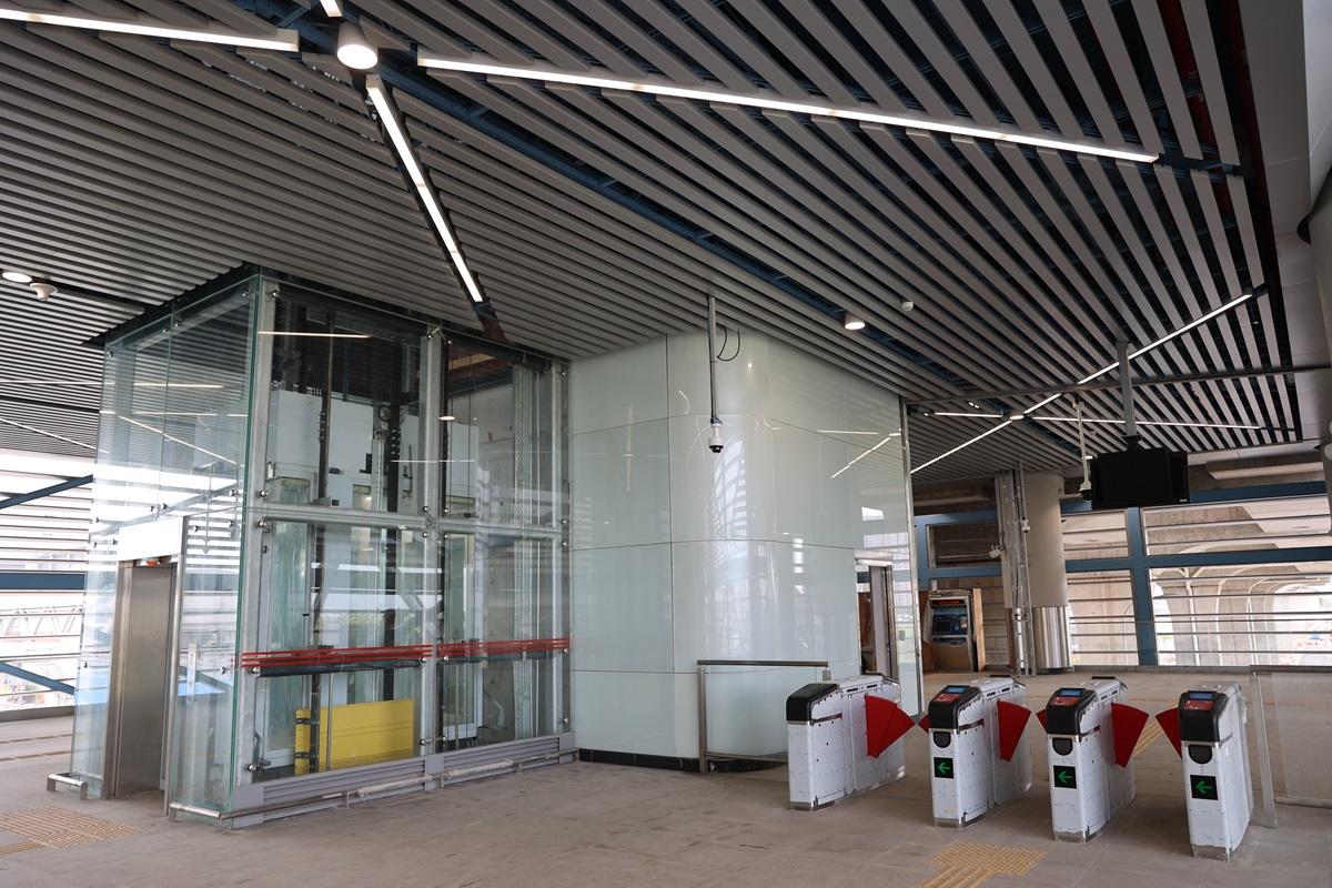 輕軌協和醫院站車站大堂。(澳門公共建設局圖片)