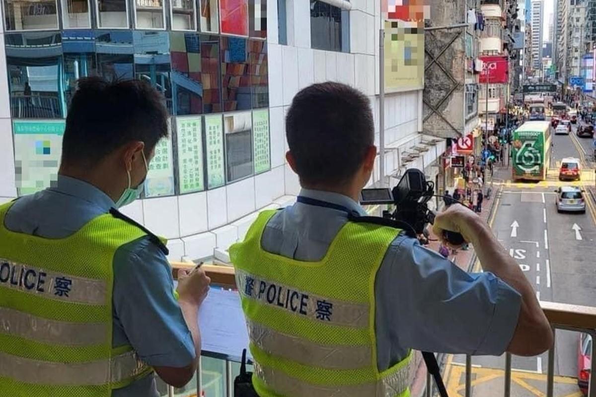 警方上月進行全港交通主題執法行動。(警方圖片)