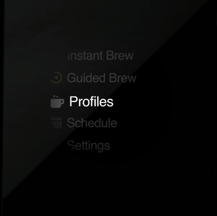 在Aiden咖啡機控制畫面中可以選擇快速沖泡、預設沖泡及自行調校不同模式。