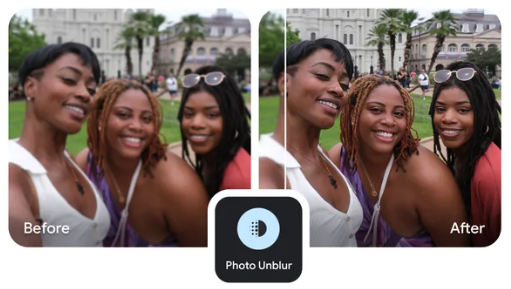 Google Photos的Photo Unblur編輯工具能將模糊相片變回清晰。