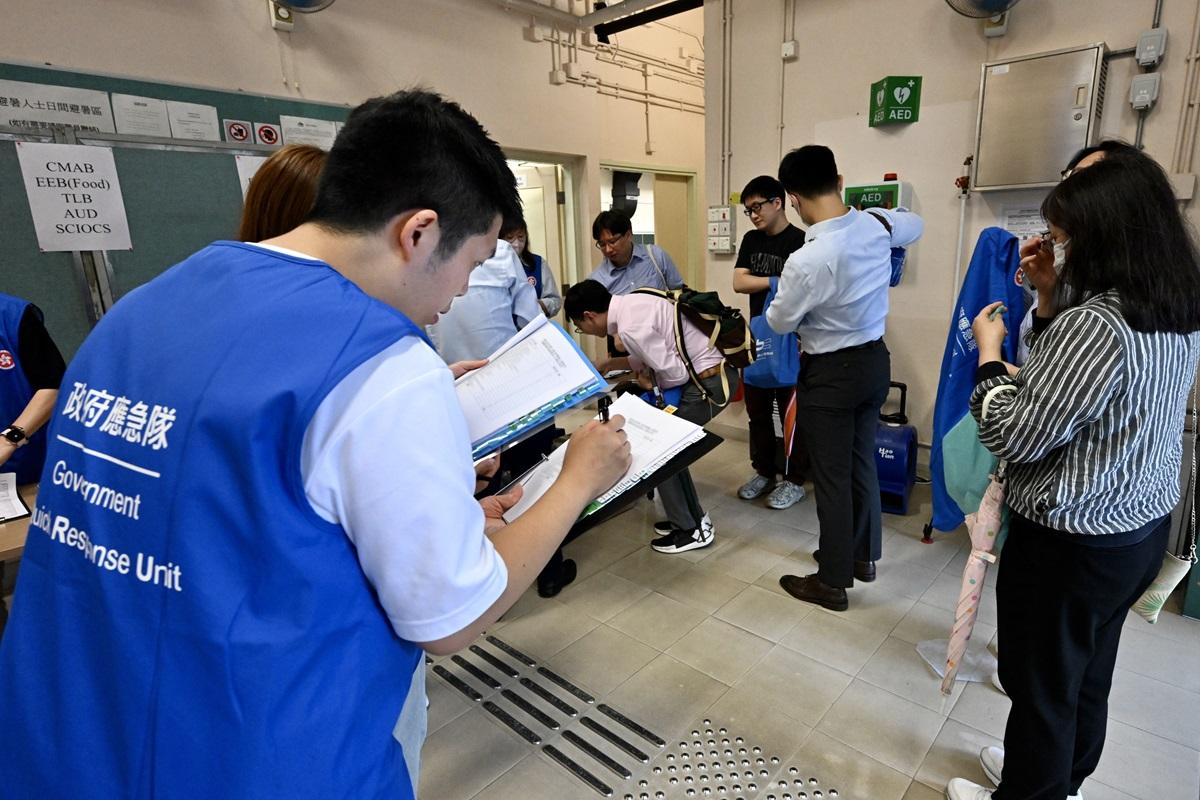 政府今日舉行「全政府動員」級別第二次演練。(政府新聞處)