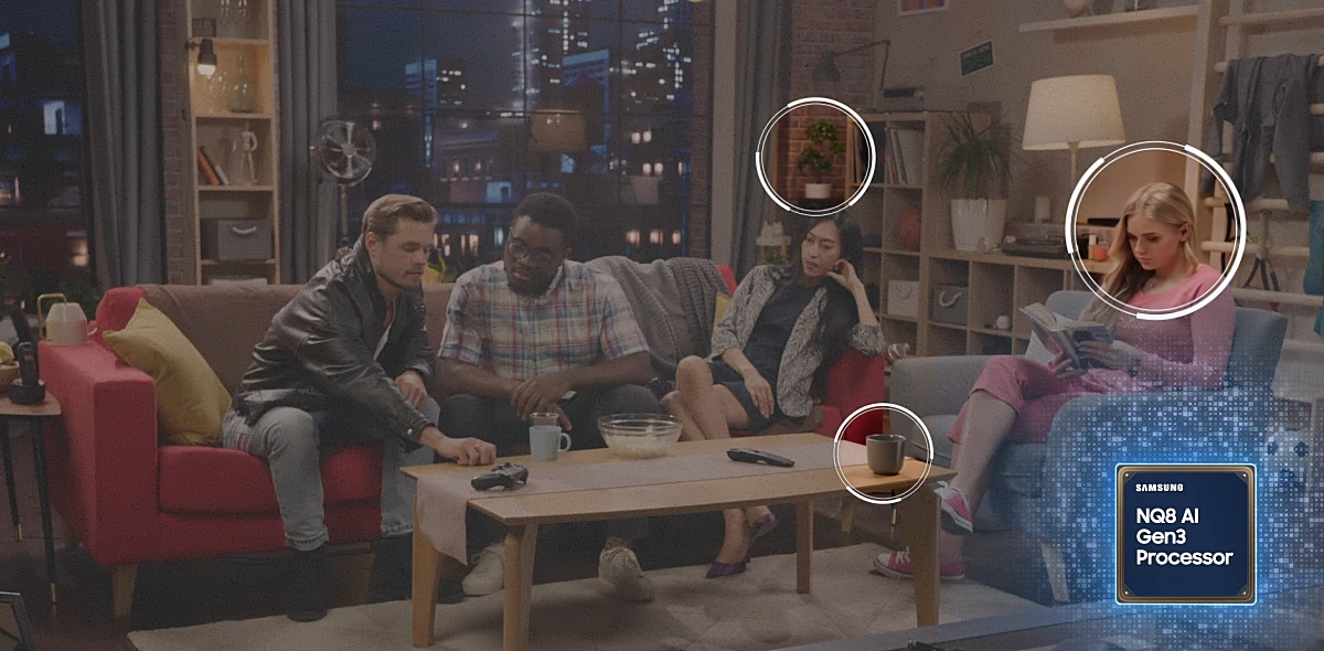 Samsung AI電視|Neo QLED透過AI高解像度提升技術,可將內容轉換為逼真的8K品質。