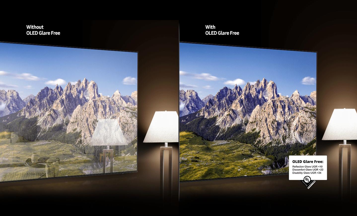 Samsung OLED電視S95D以無眩光為賣點,影像更加清晰銳利。