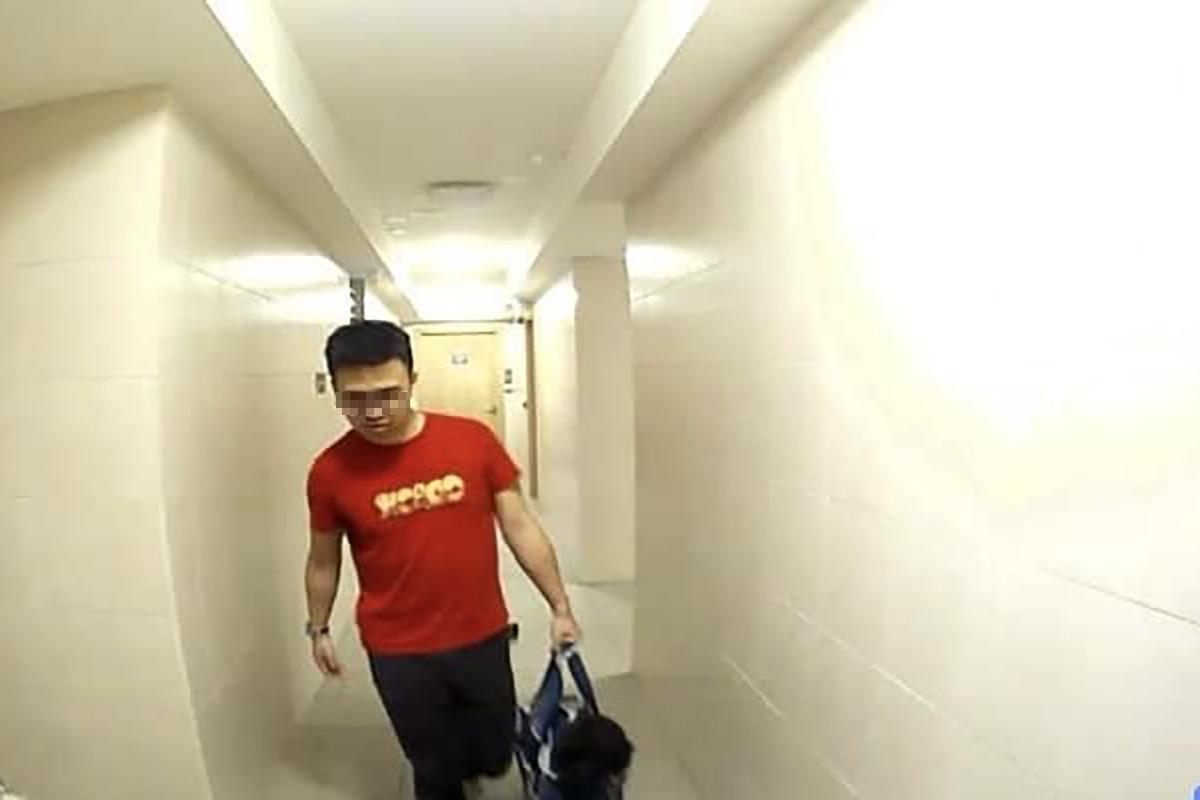 事主表示接獲速遞員把一隻狗送上門。(FB群組「將軍澳主場」)