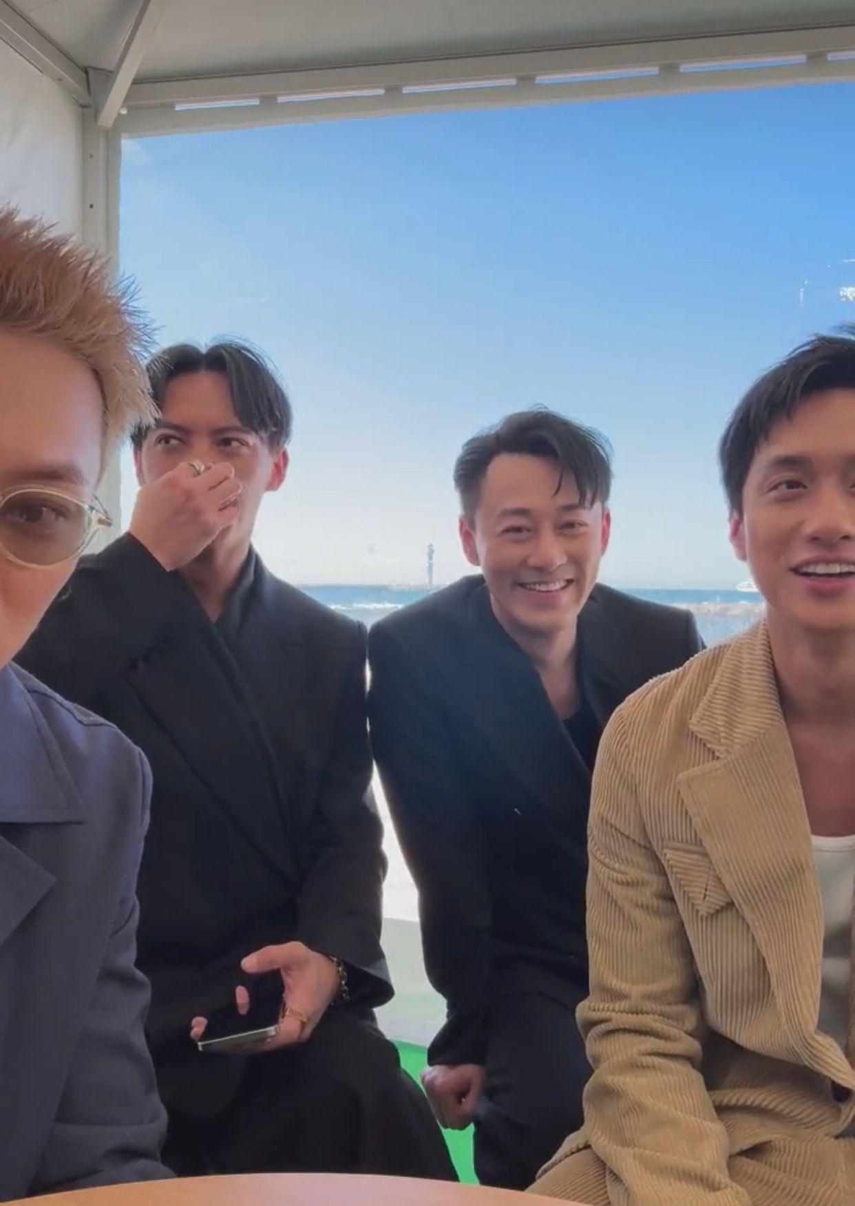 「城寨四子」林峯、劉俊謙、胡子彤、張文傑香港時間昨晚於康城開live分享喜悅。