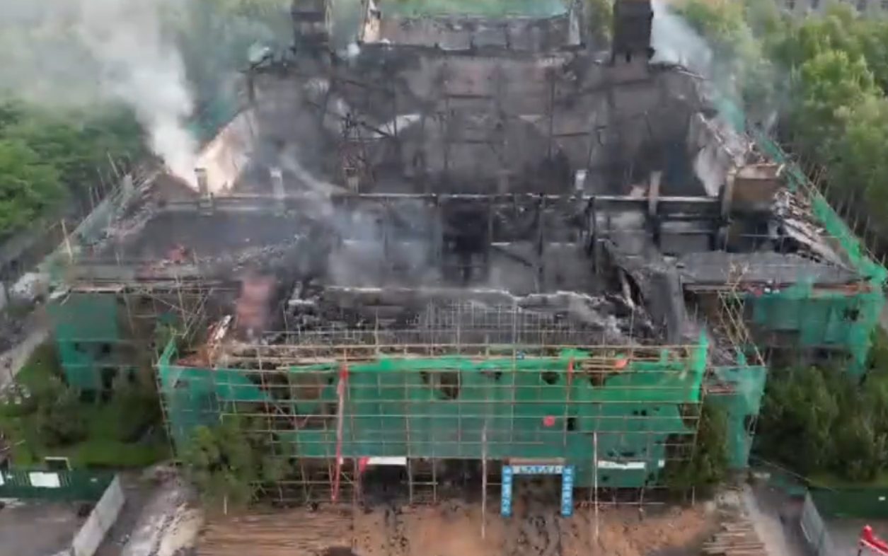 河南大學明倫校區大禮堂失火(影片截圖)