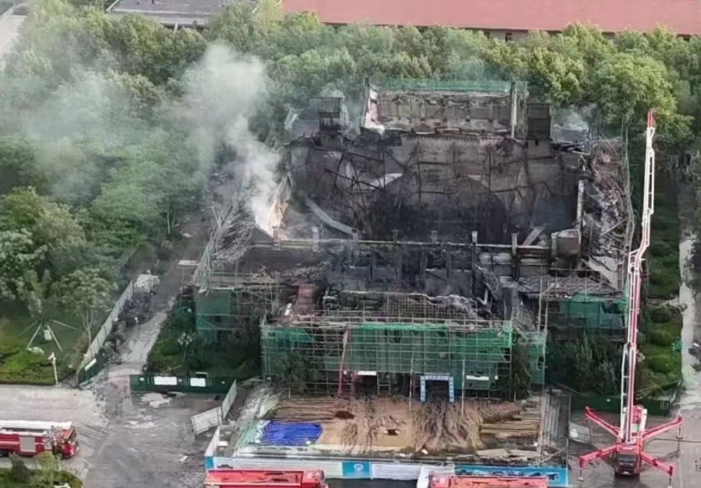 河南大學明倫校區大禮堂失火(影片截圖)