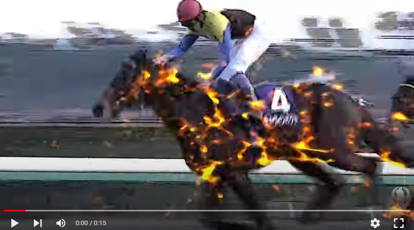 《Winning Derby》宣傳的日本賽馬影片被質疑是否獲許可使用。(Google Play截圖)