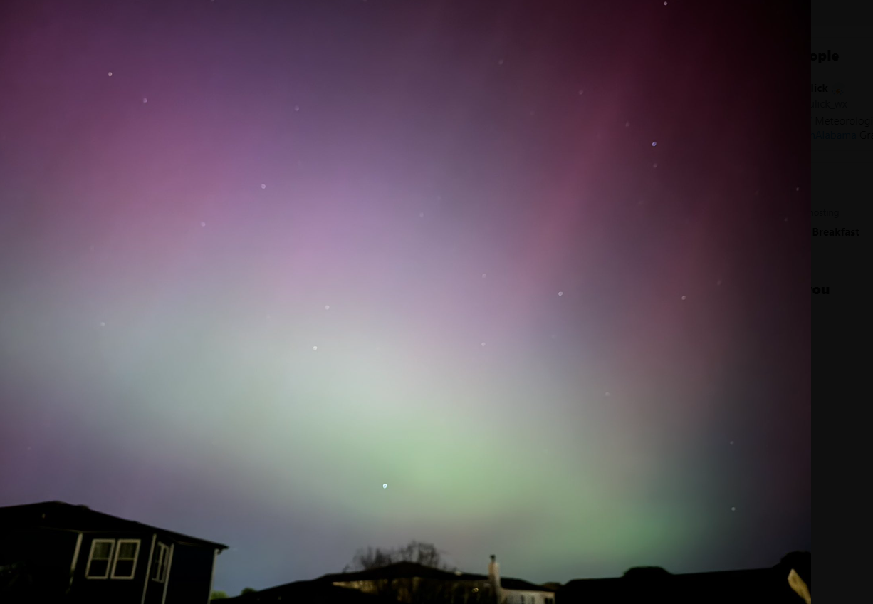 美國出現極光(網上圖片)