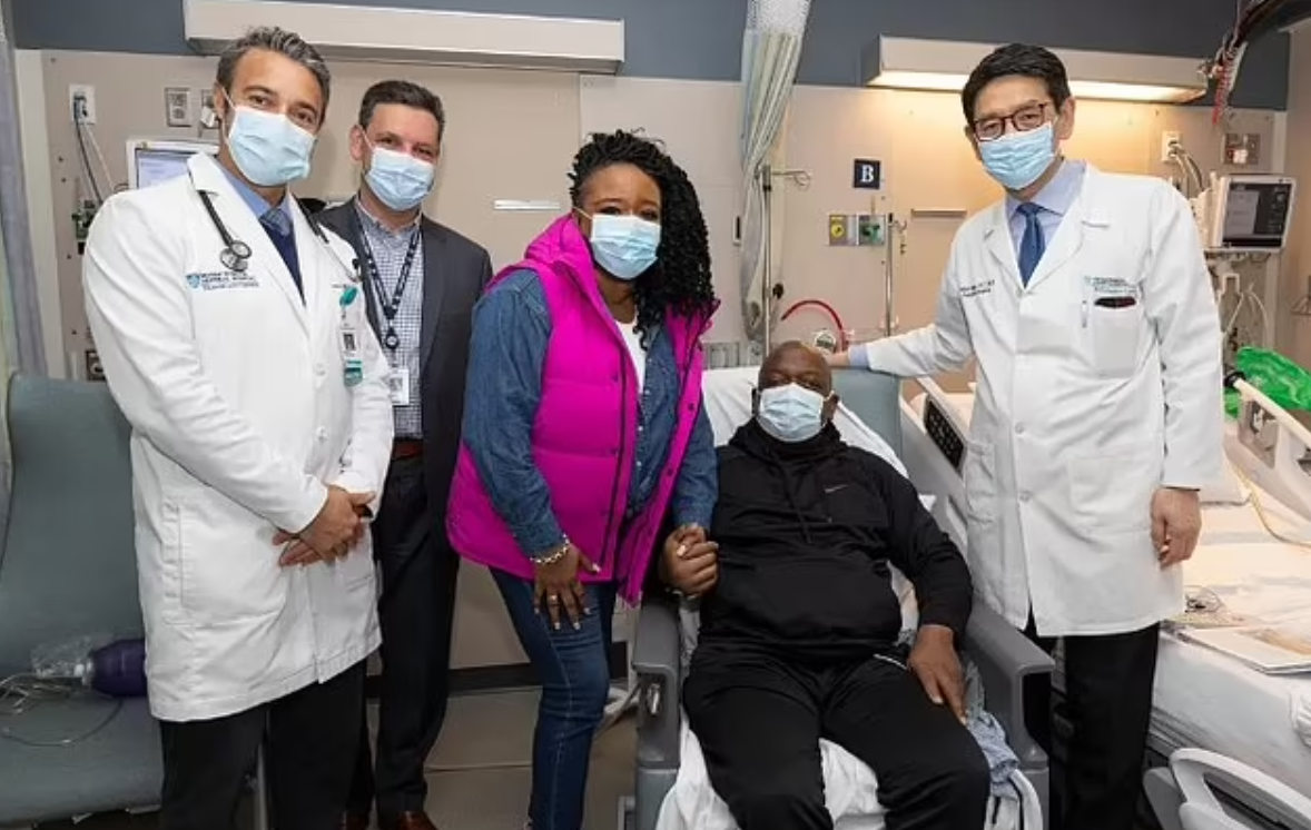 斯來曼在麻省總醫院接受了全球首宗基因豬腎移植手術。(資料圖片)