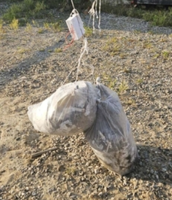 南韓軍方稱發現約150個北韓氣球,於周二晚上起越境飄入南韓境內。(網上圖片)