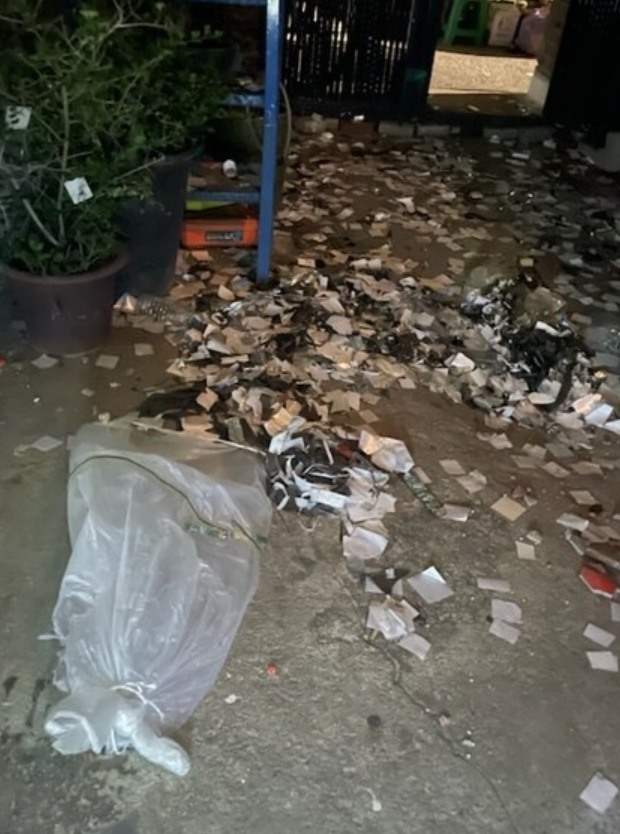 南韓軍方稱發現約150個北韓氣球,於周二晚上起越境飄入南韓境內。(網上圖片)