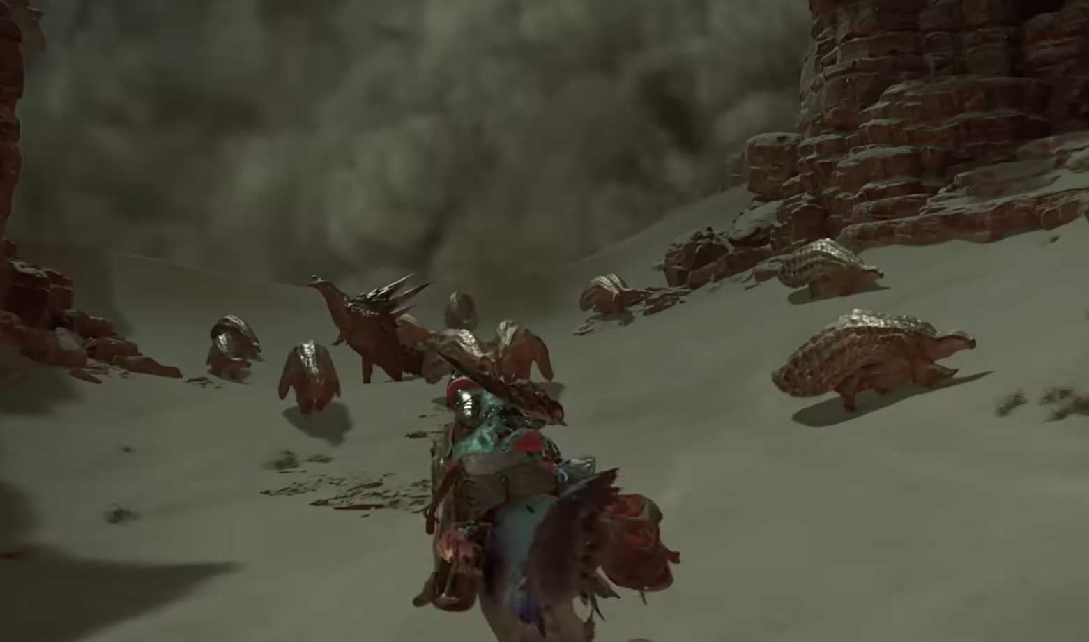 《Monster Hunter Wilds》將會有天氣變化的系統。(影片截圖)