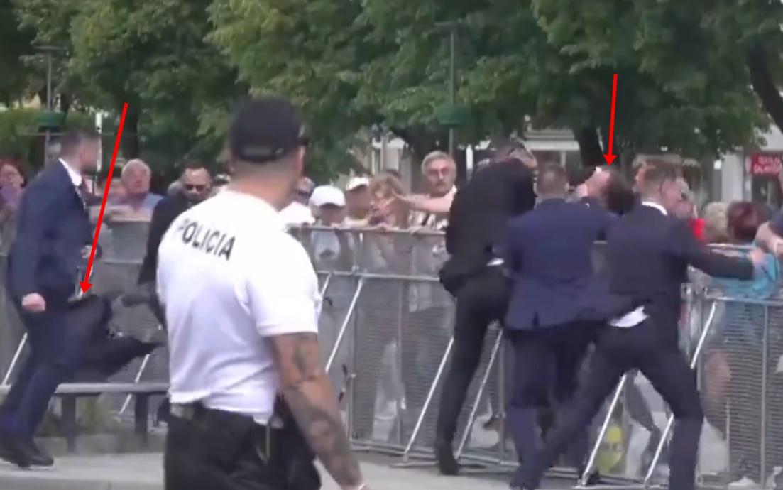 多名保安立即上前制服槍手。(X)