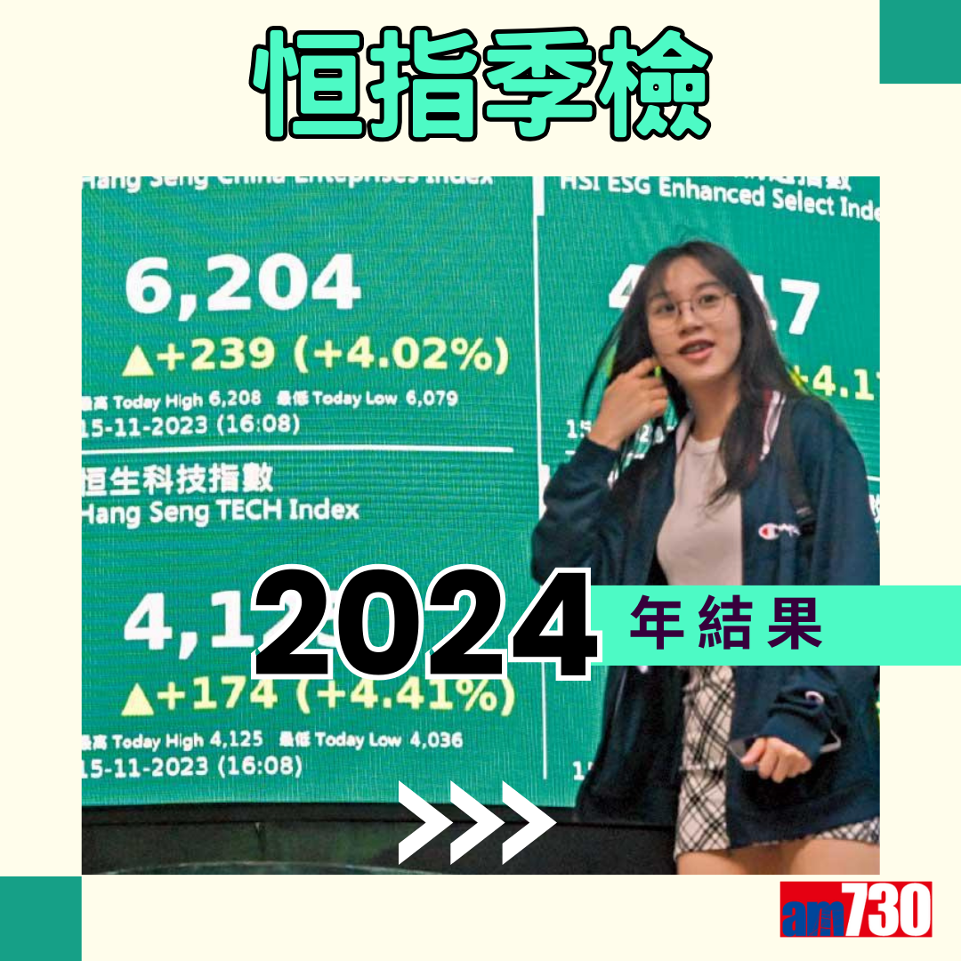 2024年第一季恒指季檢結果。(am730製圖)